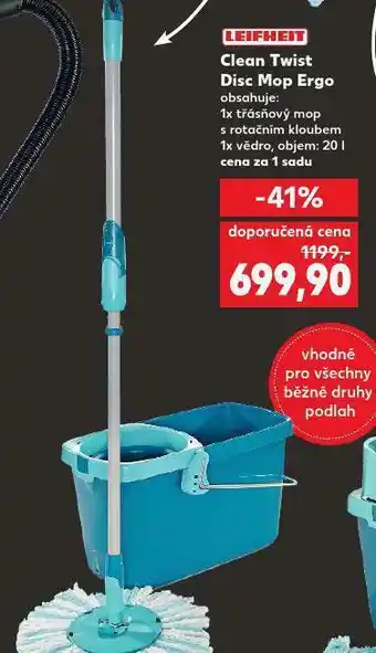 Kaufland Clean twist disc mop ergo nabídka