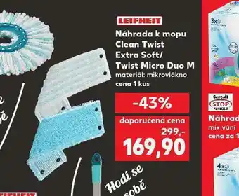 Kaufland Náhrada k mopu clean twist extra soft / twist micro duo m nabídka