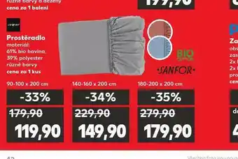 Kaufland Napínací prostěradlo 90-100x200 cm nabídka