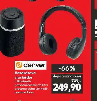 Kaufland Bezdrátová sluchátka denver nabídka