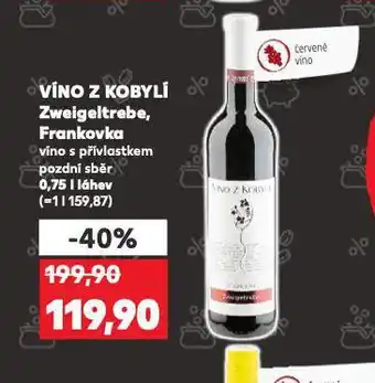 Kaufland Víno z kobylí frankovka nabídka