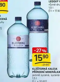 Flop KLÁŠTORNÁ KALCIA PŘÍRODNÍ MINERÁLKA jemně sycená, sycená 1,5l nabídka