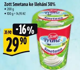 Albert ZOTT Smetana ke šlehání 30% nabídka