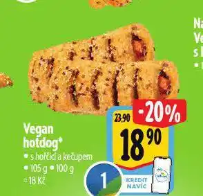 Albert Vegan hotdog nabídka