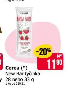 Teta Cerea new bar tyčinka nabídka