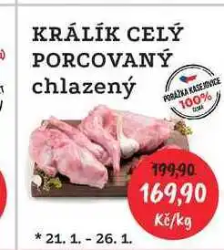 RABBIT řeznictví Králík chlazený 1 kg porcovaný nabídka