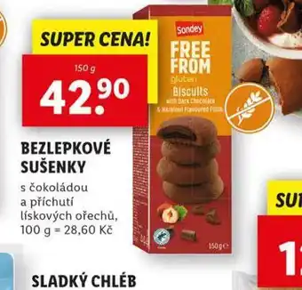 Lidl Bezlepkové sušenky nabídka