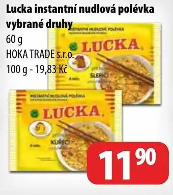 Partner Maloobchodní síť Lucka instantní nudlová polévka nabídka