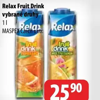 Partner Maloobchodní síť Relax Fruit Drink nabídka