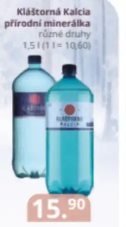 Potraviny CZ Kláštorná Kalcia přírodní minerálka nabídka