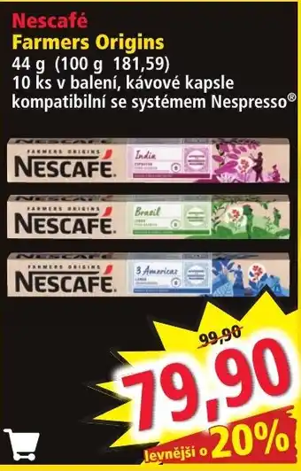 Norma Nescafé Farmers Origins nabídka