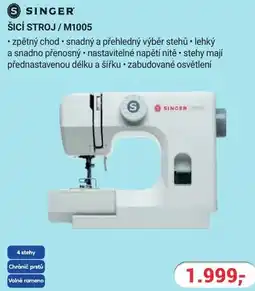 Planeo Elektro SINGER Šicí stroj / m1005 nabídka