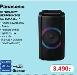 Planeo Elektro PANASONIC Bezdrátový reproduktor sc-tmax5eg-k nabídka