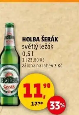 Penny Market HOLBA ŠERÁK světlý ležák nabídka