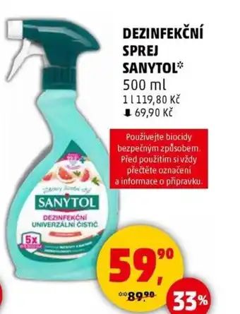 Penny Market Dezinfekční sprej sanytol nabídka