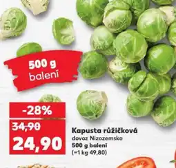 Kaufland Kapusta růžičková nabídka