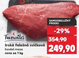 Kaufland Irská falešná svíčková hovězí maso nabídka