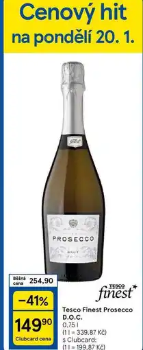 Tesco Tesco Finest Prosecco D.O.C., 0,75 l nabídka