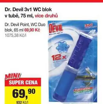 Šlak Dr. Devil Point, WC Duo blok, 65 ml nabídka