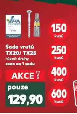 Kaufland Sada vrutů TX20/ TX25 nabídka