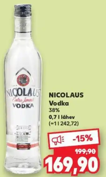 Kaufland NICOLAUS Vodka 38% nabídka