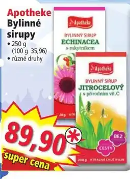 Norma Apotheke Bylinné sirupy nabídka