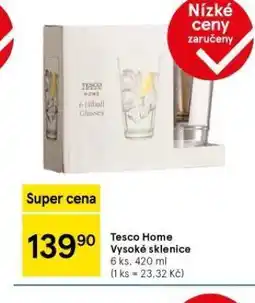 Tesco Vysoké sklenice nabídka