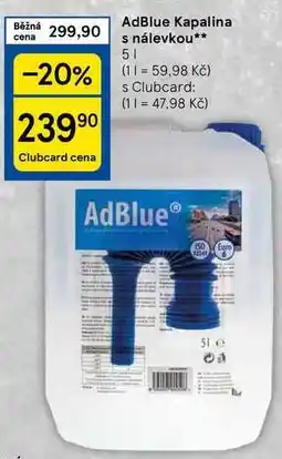 Tesco AdBlue Kapalina s nálevkou, 5 l nabídka