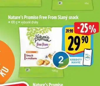 Albert Nature's Promise Free From Slaný snack 100 g nabídka