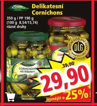 Norma Delikatesní Cornichons nabídka