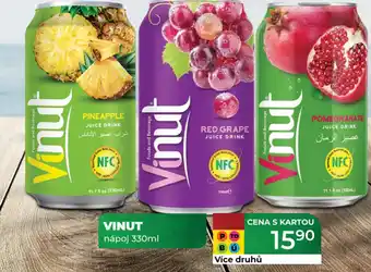 Tamda Foods VINUT nápoj nabídka