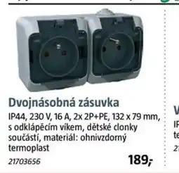 Bauhaus Dvojnásobná zásuvka nabídka