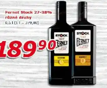 ESO MARKET Fernet Stock 27-38% různé druhy nabídka