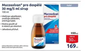 Benu MucosolvanⓇ pro dospělé 30 mg/5 ml sirup nabídka