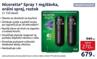 Benu Nicorette® Spray 1 mg/dávka, orální sprej, roztok nabídka