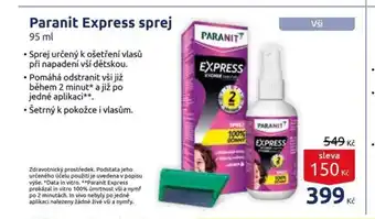 Benu Paranit Express sprej nabídka