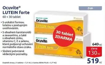 Benu OcuviteⓇ LUTEIN forte nabídka