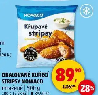 Penny Market OBALOVANÉ KUŘECÍ STRIPSY NOWACO mražené, 500 g nabídka