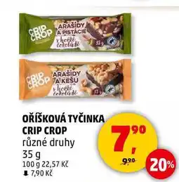 Penny Market OŘÍŠKOVÁ TYČINKA CRIP CROP různé druhy, 35 g nabídka