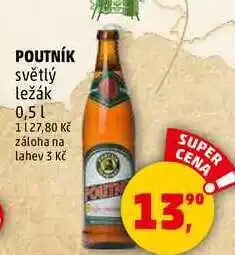 Penny Market POUTNÍK světlý ležák, 0,5 l nabídka