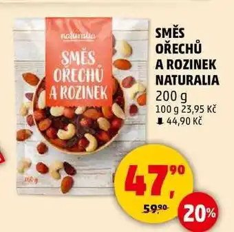 Penny Market SMĚS OŘECHŮ A ROZINEK NATURALIA, 200 g nabídka