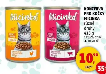 Penny Market KONZERVA PRO KOČKY MICINKA různé druhy, 415 g nabídka