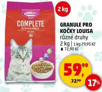 Penny Market GRANULE PRO KOČKY LOUISA různé druhy, 2 kg nabídka