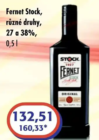 ČEPOS Fernet Stock, různé druhy nabídka