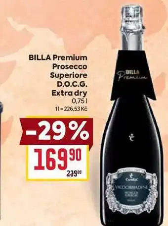 Billa BILLA Premium Prosecco Superiore D.O.C.G. Extra dry 0,75l nabídka