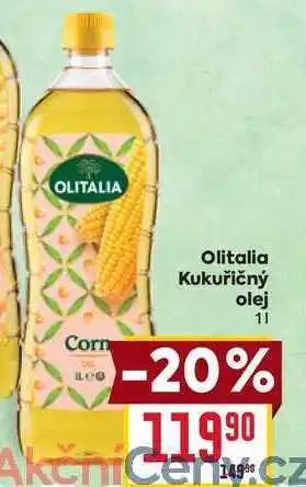 Billa Olitalia Kukuřičný olej 1l nabídka