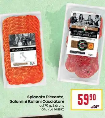 Billa Spianata Piccante, Salamini Italiani Cacciatore od 70 g nabídka