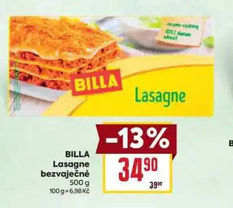 Billa BILLA Lasagne bezvaječné 500 g nabídka