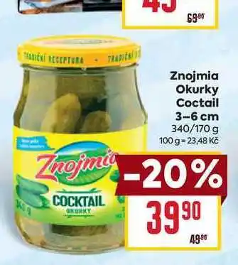 Billa Znojmia Okurky Coctail 3-6 cm 340/170 g nabídka