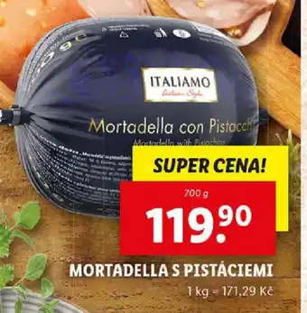 Lidl ITALIAMO Mortadella s pistáciemi nabídka